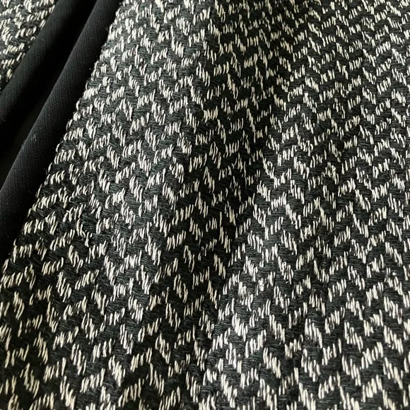 KASPER Black & White Silk and Cotton Blend Open Front Blazer Size 18W - Picture 11 of 12